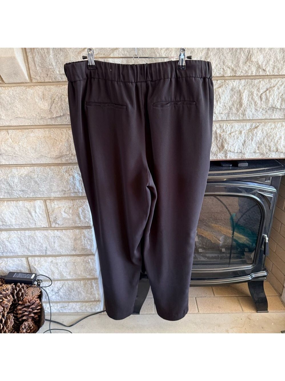 Chico's Elegant Black Drawstring Trousers Size 2 (Large 12) - Picture 6 of 7